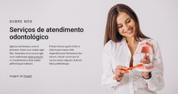 Serviços De Atendimento Odontológico - Página De Destino Gratuita, Modelo HTML5