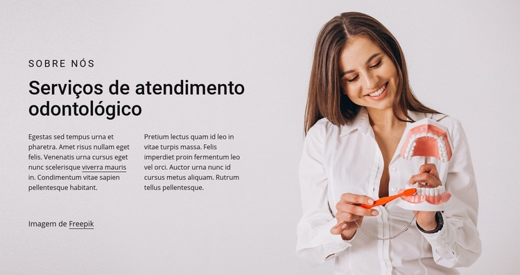 Serviços de atendimento odontológico Modelo