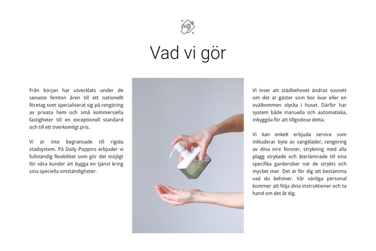 Städtjänster HTML-mall