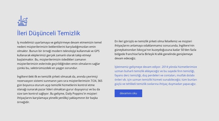 İleri görüşlü temizlik HTML Şablonu