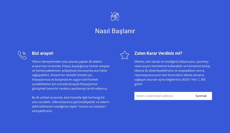 Temizlik nasıl sipariş edilir Web Sitesi Şablonu