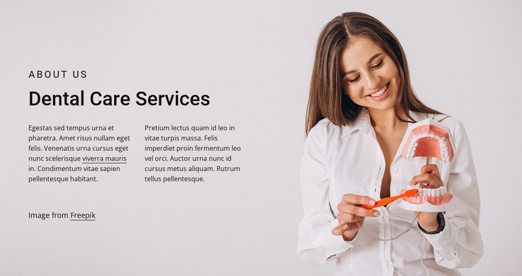 Dental care services Wix Template Alternative