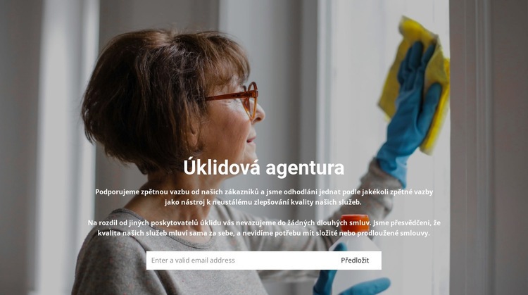 Nábor zaměstnanců na úklid Šablona HTML