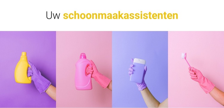 Uw schoonmaakpersoneel HTML-sjabloon