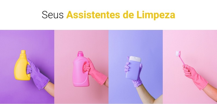 Seus assistentes de limpeza Modelo HTML