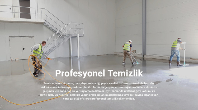 Profesyonel temizlik HTML Şablonu