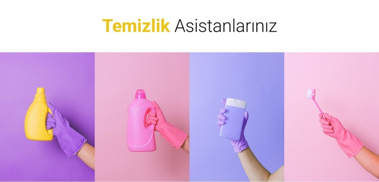 Temizlik asistanlarınız HTML Şablonu