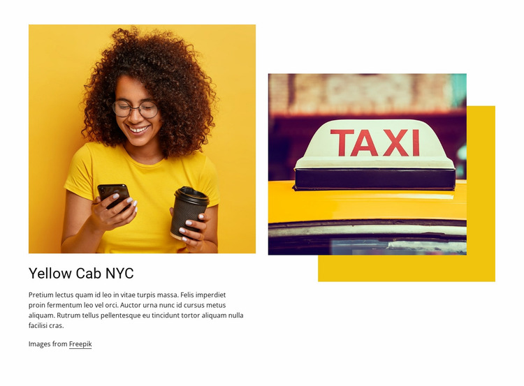 Best taxi service in New York Website Mockup