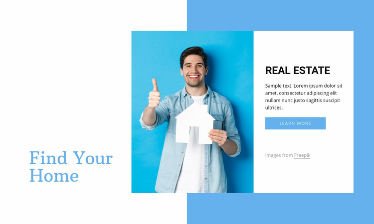 Search real estate for sale Website Template