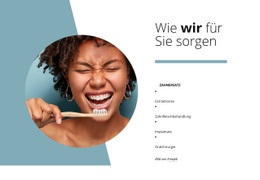 Wie Wir Uns Um Dich Kümmern HTML-Vorlage