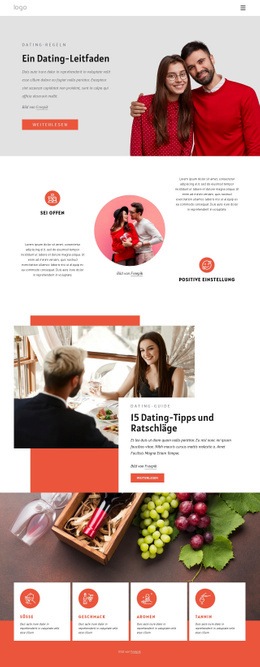 Dating-Leitfaden - Website-Design