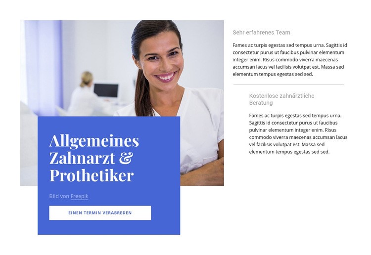 Allgemeiner Zahnarzt Website design