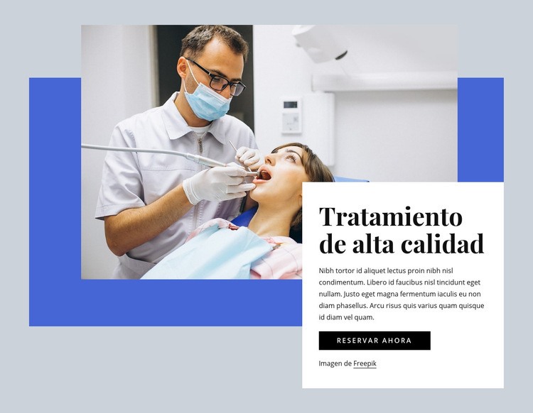 Cuidado dental de alta calidad Diseño de páginas web