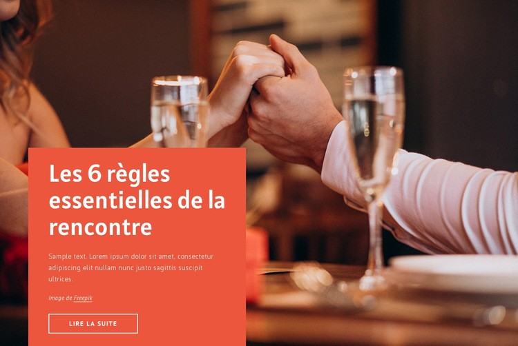 6 règles essentielles pour la datation Conception de site Web