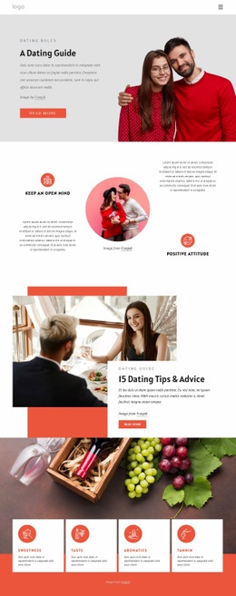 Dating Guide - Best Homepage Design