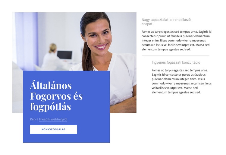 Általános fogorvos WordPress Téma