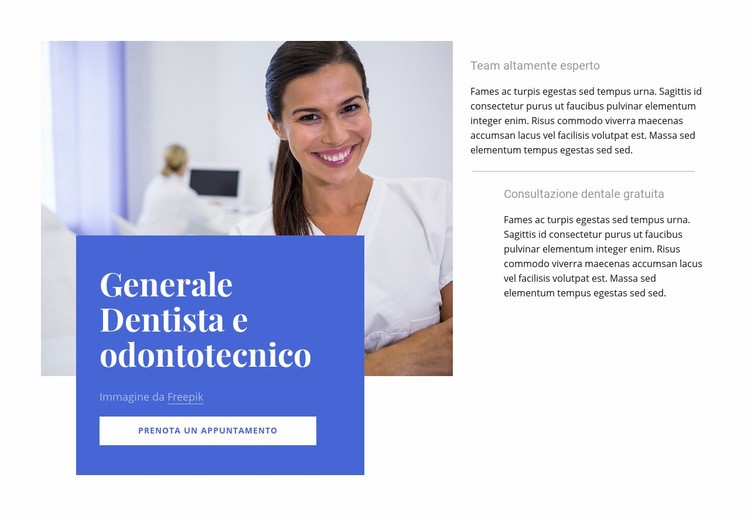 Dentista generale Pagina di destinazione