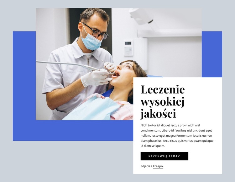 Wysokiej jakości opieka stomatologiczna Szablon CSS