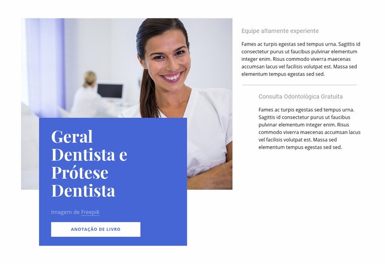 Dentista generalista Modelos de construtor de sites