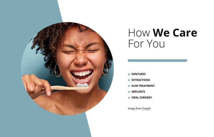 How we care for you Squarespace Template Alternative