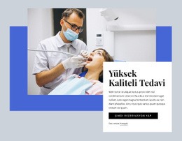 Kaliteli Diş Bakımı - Modern Tek Sayfalık Şablon