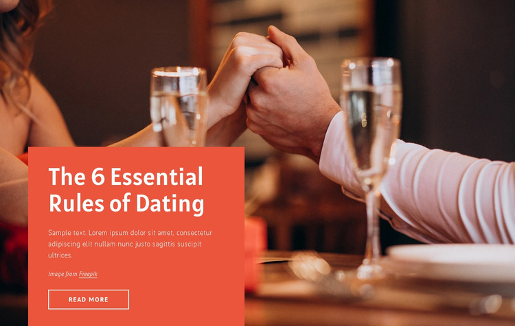 6 essential rules for dating Website Mockup