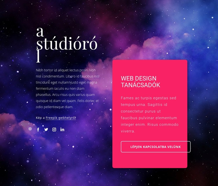 Web design tanácsadók Sablon