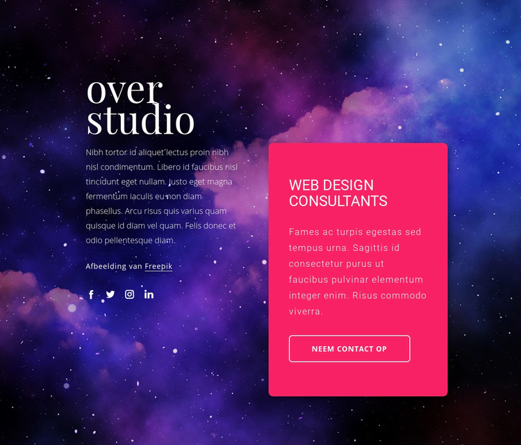 Webdesign consultants Website sjabloon