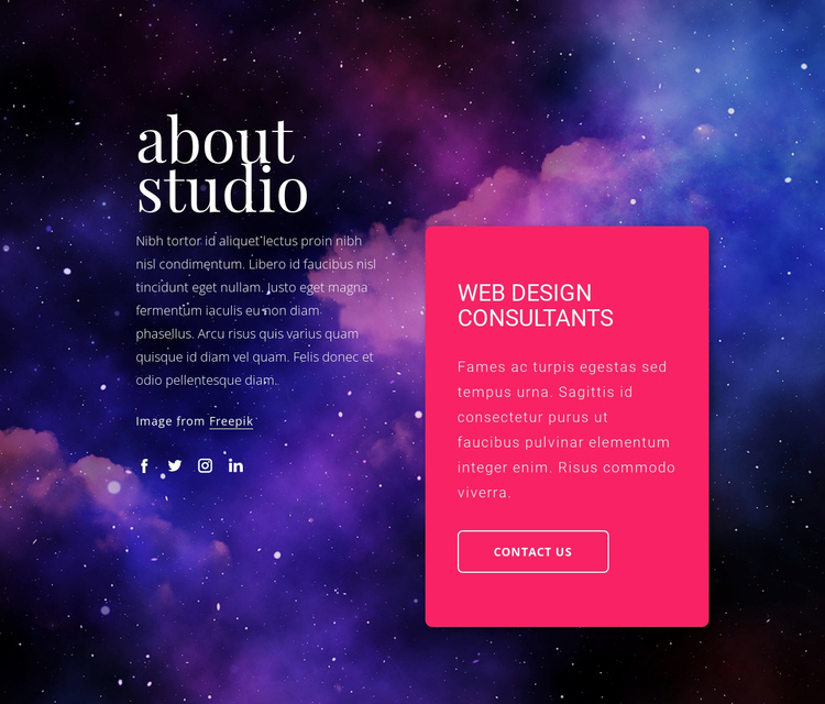Web design consultants One Page Template