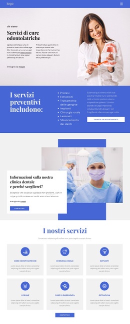 Dentista E Protesi - Bellissimo Modello Di Sito Web