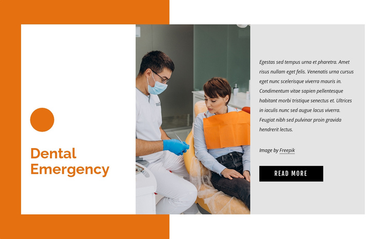 Dental emergency One Page Template