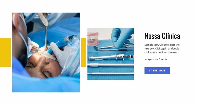Clareamento dentário Design do site