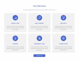 Služby Zubní Kliniky - HTML Website Creator