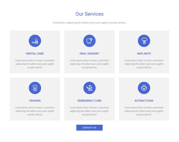 Dental clinic services CSS Template