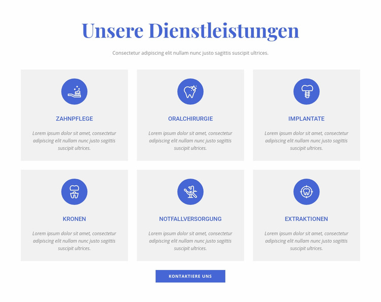 Zahnklinik Dienstleistungen Joomla Vorlage