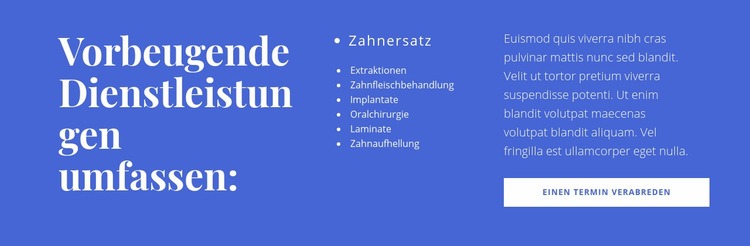 Kopf und Liste Website Builder-Vorlagen