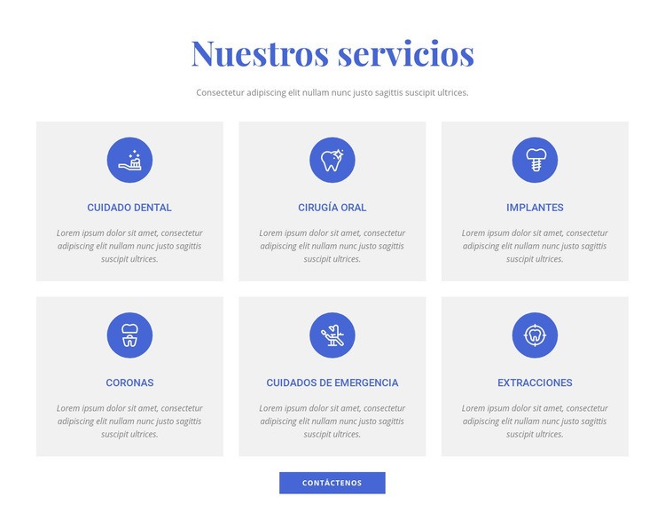 Servicios de clínica dental Creador de sitios web HTML