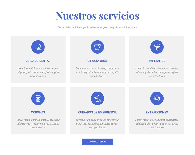 Servicios de clínica dental Diseño de páginas web