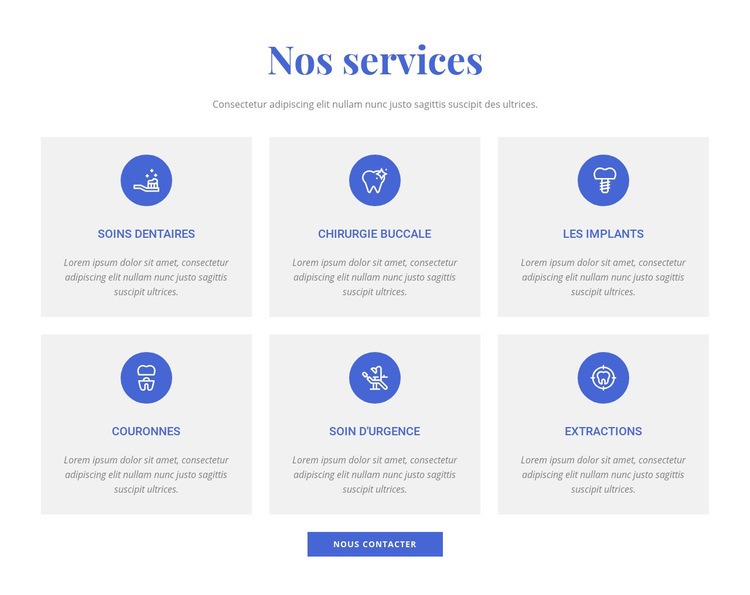 Services de clinique dentaire Créateur de site Web HTML