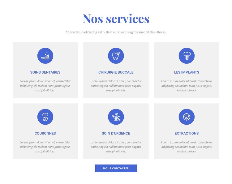 Services de clinique dentaire Modèle d'une page