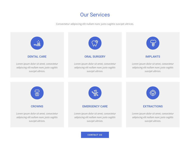 Dental clinic services HTML5 Template
