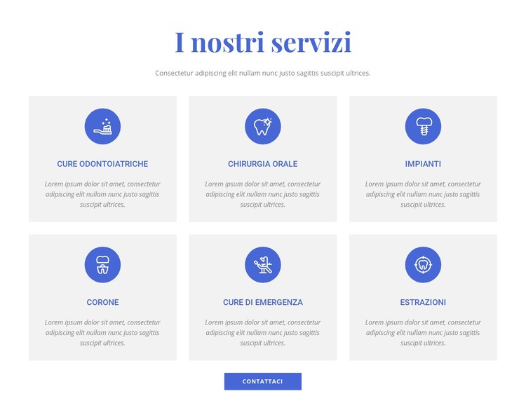 Servizi di cliniche dentali Modello CSS