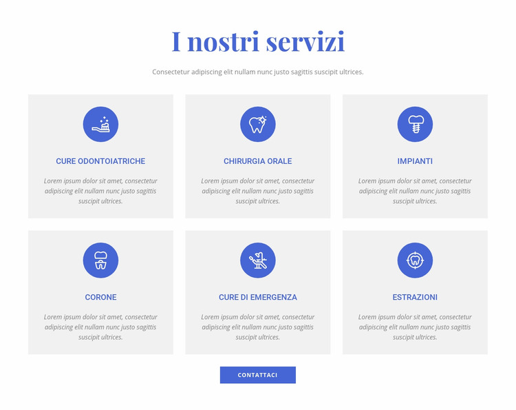 Servizi di cliniche dentali Modello Joomla