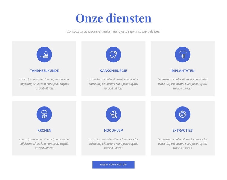 Tandheelkundige kliniek Html Website Builder