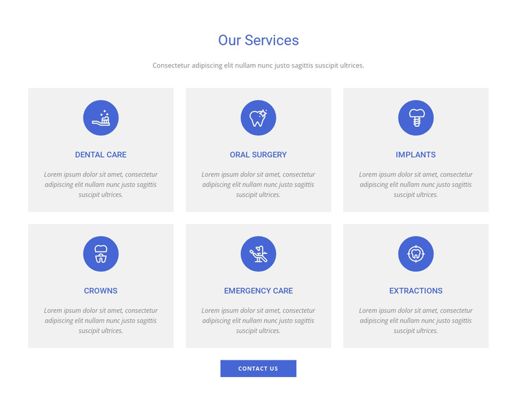 Dental clinic services One Page Template