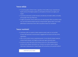 Nasza Misja I Wartości - HTML Layout Builder