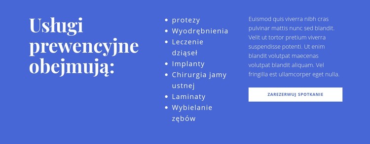 Headlne i lista Szablon CSS