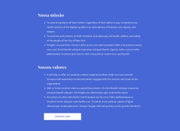 Nossa Missão E Valores - Melhor Modelo CSS