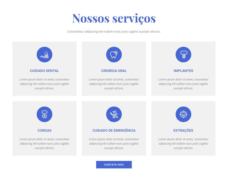 Serviços de clínica odontológica Landing Page