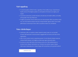 Vårt Uppdrag Och Värderingar - Bootstrap-Mall